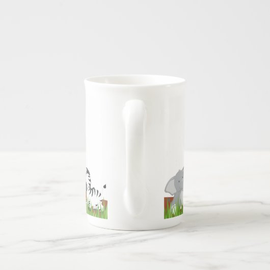 Cute Oerwoud Baby  	AnimalsBone China Mok (Achterkant)