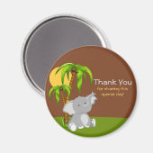 Cute Oerwoud Baby Elephant Magneet (Voorkant / Achterkant)