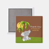 Cute Oerwoud Baby Elephant Magneet (Voorkant / Achterkant)