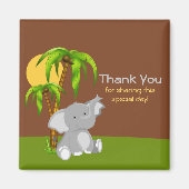 Cute Oerwoud Baby Elephant Magneet (Voorkant)