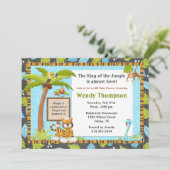 Cute Oerwoud Baby shower Invitation Kaart (Staand voorkant)