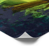 Cute Oerwoud Cat Illustration Poster (Hoek)