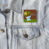 Cute Oerwoud Elephant Boy Baby shower Button (In situ)