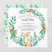 Cute Oerwoud Giraffe Baby shower