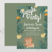 Cute Oerwoud Lion Art Safari Birthday Party (Voorkant / Achterkant)