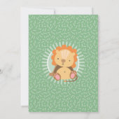 Cute Oerwoud Lion Baby Sprinkle Uitnodiging Neutra (Achterkant)