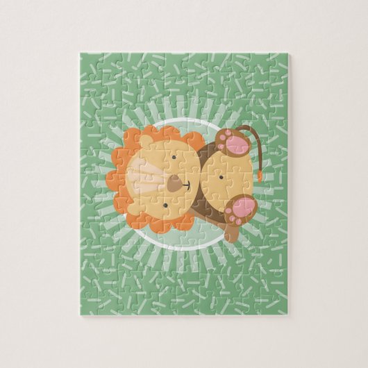 Cute Oerwoud Lion - Funny Zoo Animals Legpuzzel (Verticaal)