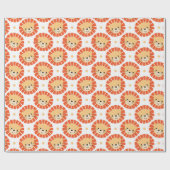 Cute Oerwoud Lion Wrapping Paper Cadeaupapier (Vlak)