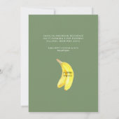 Cute Oerwoud Monkey Boy Birthday Party Kaart (Achterkant)