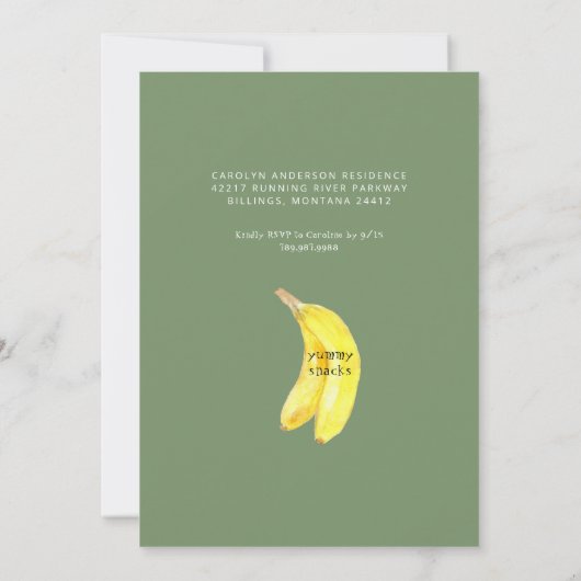 Cute Oerwoud Monkey Boy Birthday Party Kaart (Achterkant)