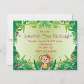 Cute Oerwoud Monkey Celebration Kaart (Voorkant)