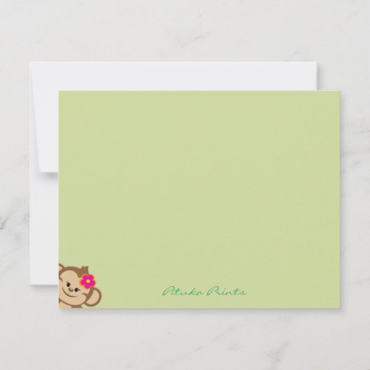 Cute Oerwoud Monkey Celebration Kaart (Achterkant)