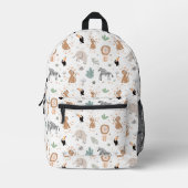 Cute Oerwoud Rainforest Animals Patroon Bedrukte Rugzak (Voorkant)