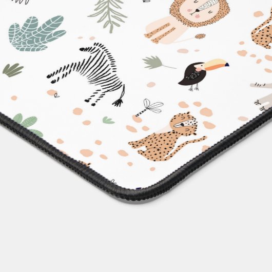 Cute Oerwoud Rainforest Animals Patroon Bureaumat (Hoek)