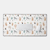 Cute Oerwoud Rainforest Animals Patroon Bureaumat (Keyboard & Muis)