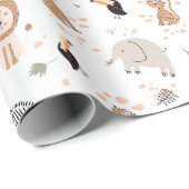 Cute Oerwoud Rainforest Animals Patroon Cadeaupapier (Rol Hoek)