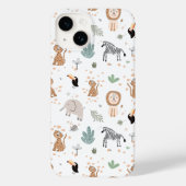 Cute Oerwoud Rainforest Animals Patroon Case-Mate iPhone Case (Achterkant)