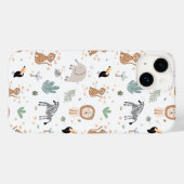Cute Oerwoud Rainforest Animals Patroon Case-Mate iPhone Case (Achterkant (horizontaal))