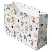 Cute Oerwoud Rainforest Animals Patroon Groot Cadeauzakje (Achterkant Gekanteld)