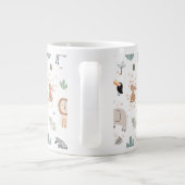 Cute Oerwoud Rainforest Animals Patroon Grote Koffiekop (Achterkant)