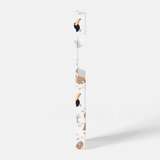 Cute Oerwoud Rainforest Animals Patroon iPhone Hoesje (Linkerkant)