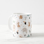 Cute Oerwoud Rainforest Animals Patroon Koffiemok (Voorkant links)
