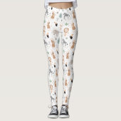Cute Oerwoud Rainforest Animals Patroon Leggings (Voorkant)