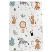 Cute Oerwoud Rainforest Animals Patroon Medium Cadeauzakje (Achterkant)