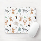 Cute Oerwoud Rainforest Animals Patroon Muismat (Met muis)