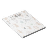 Cute Oerwoud Rainforest Animals Patroon Notitieblok (Schuin)