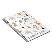 Cute Oerwoud Rainforest Animals Patroon Notitieboek (Rechterzijde)