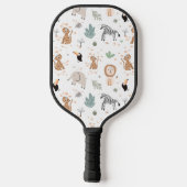 Cute Oerwoud Rainforest Animals Patroon Pickleball Paddle (Achterkant)