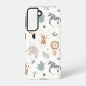 Cute Oerwoud Rainforest Animals Patroon Samsung Galaxy Hoesje (Achterkant)