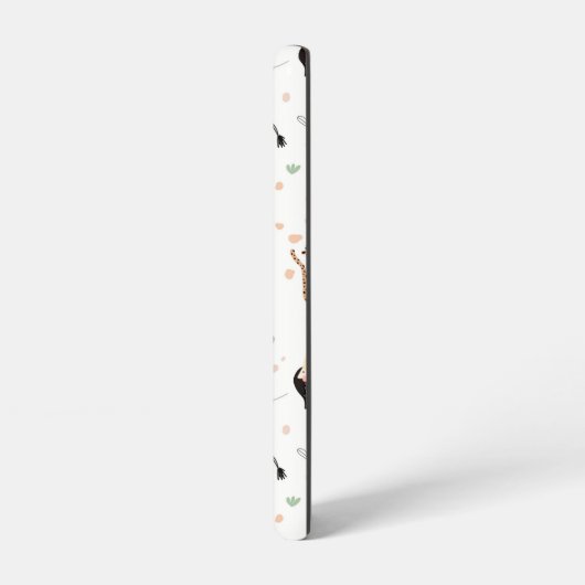 Cute Oerwoud Rainforest Animals Patroon Samsung Galaxy Hoesje (Linkerkant)