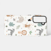 Cute Oerwoud Rainforest Animals Patroon Samsung Galaxy Hoesje (Achterkant horizontaal)
