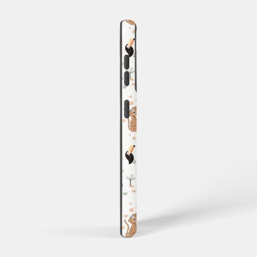 Cute Oerwoud Rainforest Animals Patroon Samsung Galaxy Hoesje (Rechterkant)