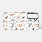 Cute Oerwoud Rainforest Animals Patroon Samsung Galaxy Hoesje (Achterkant horizontaal)