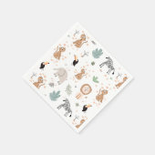 Cute Oerwoud Rainforest Animals Patroon Servet (Hoek)