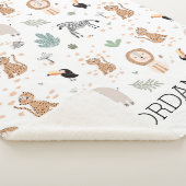 Cute Oerwoud Rainforest Animals Patroon Sherpa Deken (3/4)