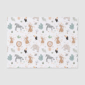 Cute Oerwoud Rainforest Animals Patroon Tissuepapier (Voorkant)