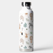 Cute Oerwoud Rainforest Animals Patroon Waterfles (Links)