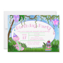 Cute Oerwoud roze slang kinderen Birthday Party