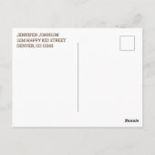 Cute Oerwoud Safari 1st Birthday Party Dank u Briefkaart (Achterkant)