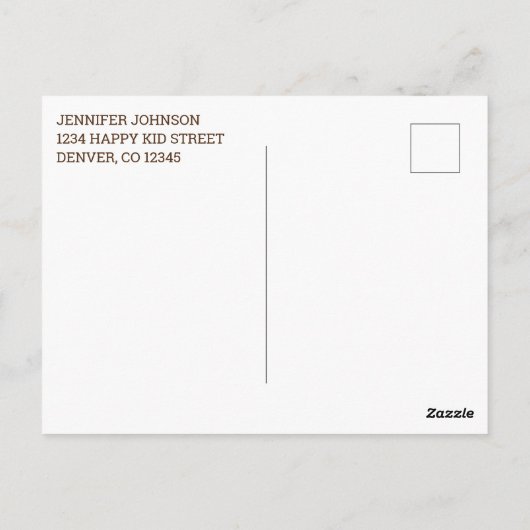 Cute Oerwoud Safari 1st Birthday Party Dank u Briefkaart (Achterkant)