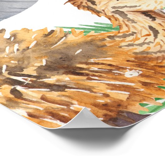 Cute Oerwoud Safari 1st Birthday Party Welcome Sig Poster (Hoek)