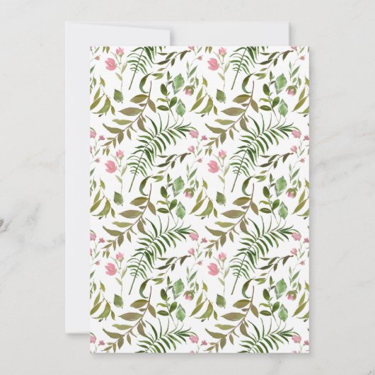 Cute Oerwoud Safari Animal 1st Birthday Party Kaart (Achterkant)