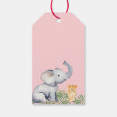 Cute Oerwoud Safari Animal Tropical Floral Gift La Cadeaulabel (Achterkant)