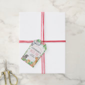 Cute Oerwoud Safari Animal Tropical Floral Gift La Cadeaulabel (Met Touw)