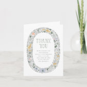 Cute Oerwoud Safari Animals Baby shower Hartelijk  Bedankkaart (Voorkant)