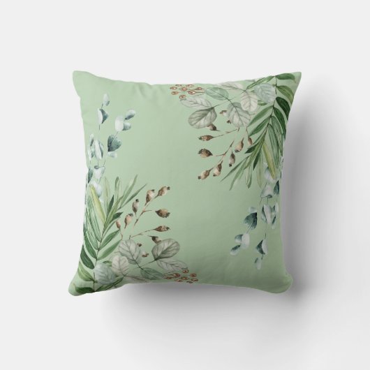 Cute Oerwoud Safari Animals Greenery Baby Nursery Kussen (Achterkant)